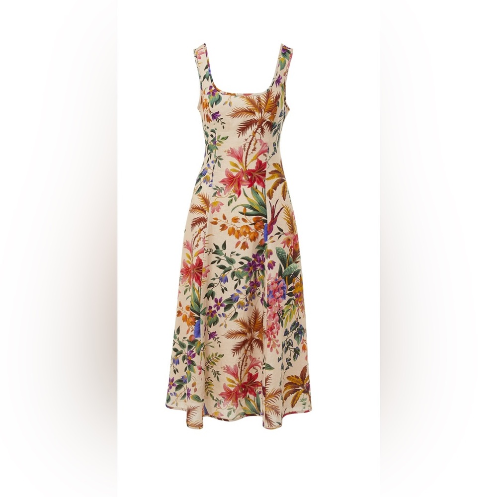 ZIMMERMAN TROPICANA CUT OUT MIDI DRESS SIZE 2